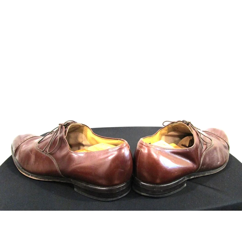 Allen Edmonds Fifth Avenue Brown Leather Cap Toe Oxford Shoes Men 15 D